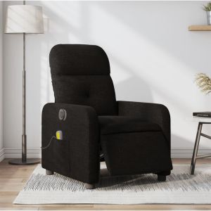 Poltrona reclinável de massagens elétrica tecido preto ewg2157