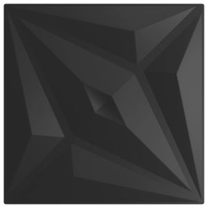 Painéis de parede 48 pcs 50x50 cm 12m² xps estrela preto