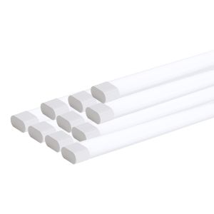 Pack 10 luminárias LED 18w 60cm 6000k branco frio, abertura 180°