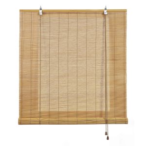 Estores de bambu, estore de rolo bambu natural marrom claro 90 x 175cm