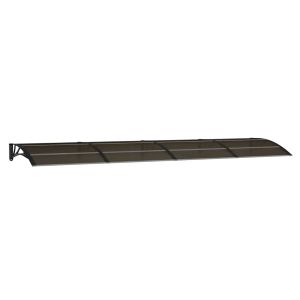 vidaXL cobertura de porta em policarbonato preto 400x100 cm