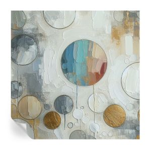Papel parede adesivo círculos geométricos 250x250 tulup