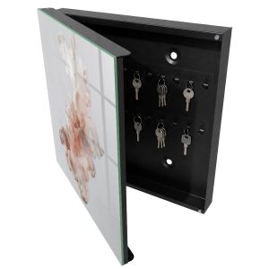 Caixa para guardar chaves decorativa 30x30x5, abertura à esquerda tulup