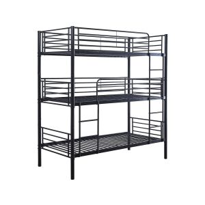 Beliche triplo de metal "havin" - 90 x 190 cm - preto