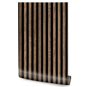 Papel de parede 3d lamele madeira imitacao de tábuas moderna