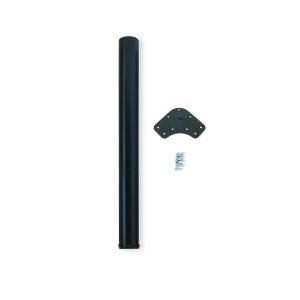 Emuca pé de mesa, diâmetro 60mm, h 870mm, aço, pintado preto