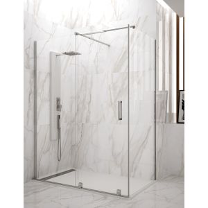 Cabina doccia rectangular hidra 1+1 sem perfil 170x75 cm