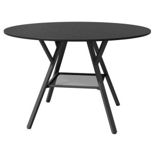 Mesa de jantar redonda - preta - 120 cm