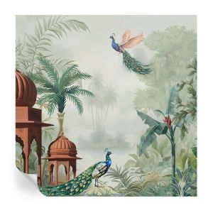Papel parede adesivo jardins do pavão 250x250 tulup
