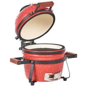 Mini grelhador de carvão kamado cerâmica vermelho