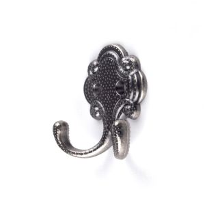 Rei | cabide triplo modelo c523 | zamak prata antiga | 59x65x25 mm |