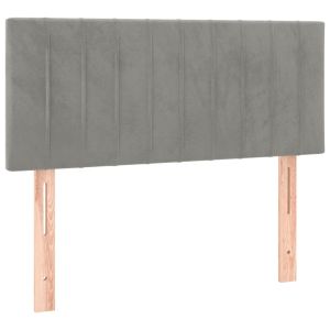 vidaXL cabecero de terciopelo gris claro 100x5x78/88 cm