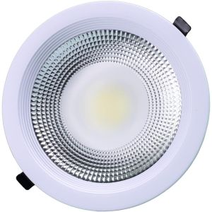 Cob LED downlight 10w branco redondo, luz neutra 4200k