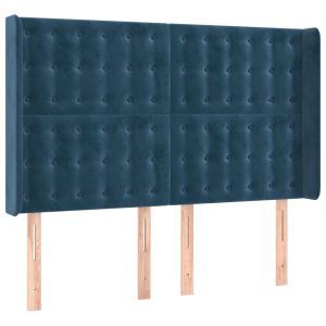 vidaXL cabecero con orejas de terciopelo azul oscuro 147x16x118/128 cm