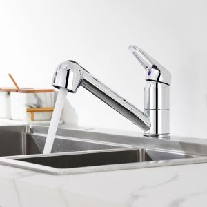 Torneira de cozinha com spray removível, misturador de cozinha de latão gir