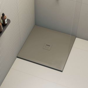 Base de duche poaLGi 90x90 cm castanho tundra - série hos's