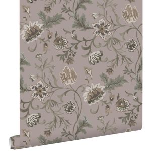 Estahome papel de parede flores vintage rosa antigo 50 x 900 cm