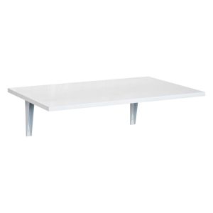 Mesa auxiliar 60x40x20cm mdf, metal color blanco Homcom, casa - mesas
