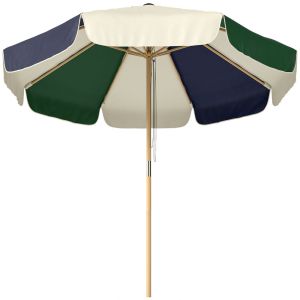 Chapéu de sol de jardim 226x226x230 cm poliéster, metal color verde
