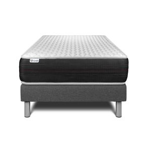 Conjunto de estrado gris + colchão vitalit vitalspring ( 120 x 200 cm - mol