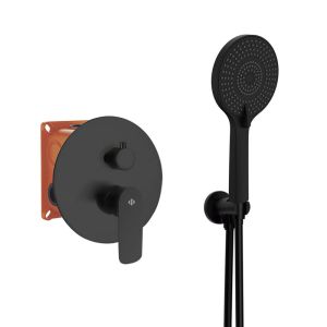 Conjunto empotrar 2 fun. Monomando cassio negro con k - gme