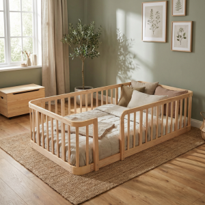 Parque infantil modular 90x200cm madeira natural – natural