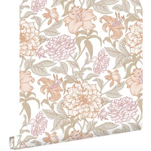 Estahome papel de parede flores vintage 53 cm x 10.05 m 139612