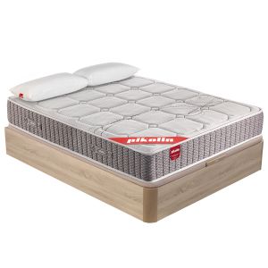 Colchão 90x200cm, sommier com arrumação e almofada pikolin troas natural
