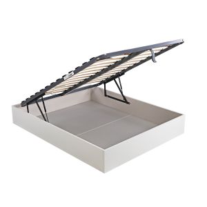 Sommier com arrumação com estrado 90x200cm royal sleep branco montagem