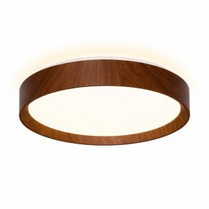 Plafon LED efeito madeira nogueira d40 cm 30w 3000 lm cct