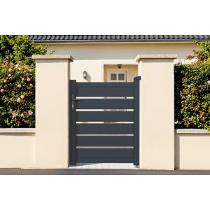Portão ajustável largura 1m vogel h.120cm alumínio cinza