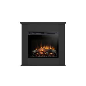 Lareira elétrica independente LED preta kelia de 28"