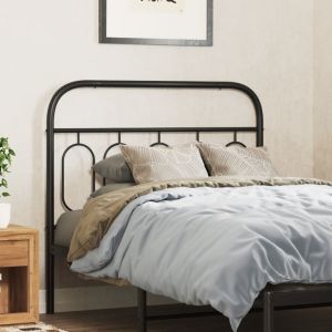 Cabeceira de cama 100 cm metal preto ptob4461