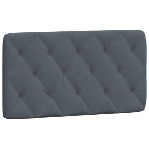 vidaXL cabecero de cama acolchado terciopelo gris oscuro 100 cm