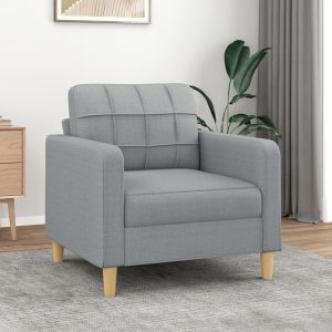 Poltrona tecido 60 cm cinzento-claro ewg1920