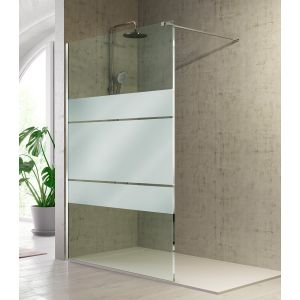 Painel fixo de box fresh prata brilhante - 108.5/110 cm
