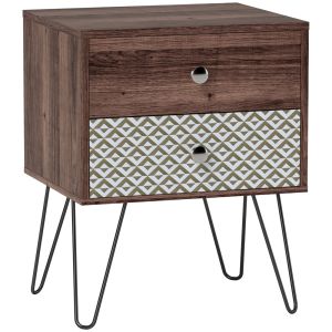 Mesinha de cabeceira 45x39x55,5 cm color marrón Homcom, casa - quarto