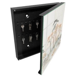 Caixa de chaves de parede decorativa 30x30x5, abertura à direita tulup