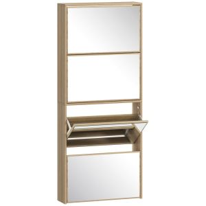 Sapateira 63x17x146 cm color marrón Homcom, casa - móveis de armazenamento