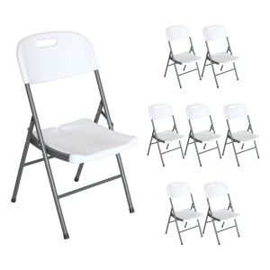 Pack 8 cadeiras dobráveis ​​com asa 47x58x87cm o91