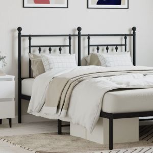 Cabeceira de cama 140 cm metal preto wgo5232