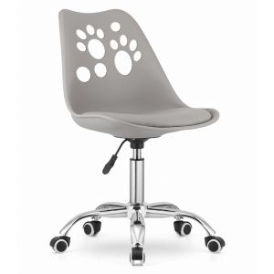 Cadeira giratória valora print cinza, design ergonômico e ajustável.