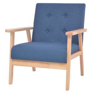 Poltrona em tecido azul ewg9962