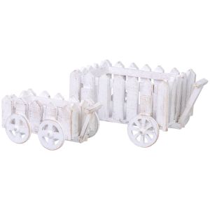 2 suporte para floreira de madeira 28x22x18h-22x12x12h cm