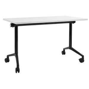 Secretária dobrável cavi 120 cm 60 cm com rodas branco