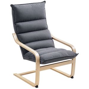 Poltrona baloiço 67x83x105 cm poliéster color gris Homcom, casa - poltronas