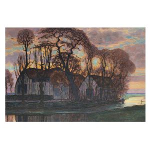 Papel de parede tnt 312x219 paisagem noturna tulup