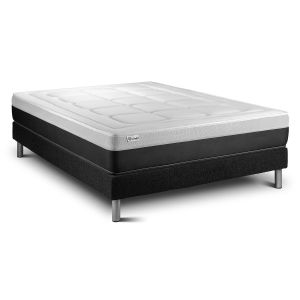 Pack sommier colchão form 135 x 200 cm sommier em kit preto