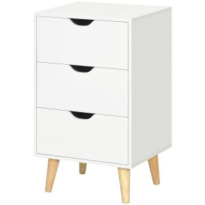 Mesa de cabeceira em aglomerado branco 40x35x68,5 cm