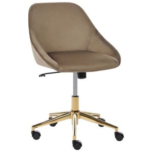 Cadeira home office bardsdale veludo castanho